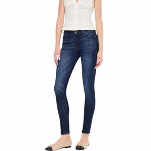 KANCAN Women’s Dark Wash Ashlyn Mid Rise Super Skinny Jeans Size 7 / 27